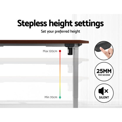 Artiss Standing Desk Motorised 120CM Walnut HASD-114G-GYDF-WADB-120