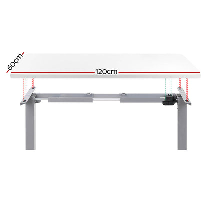 Artiss Standing Desk Motorised 120CM White HASD-114G-GYDF-WHDB-120