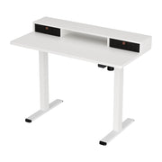 Artiss Electric Standing Desk with Storage Shelf Drawer Office Table 120CM HASD-114G-WHDF-HDR-120