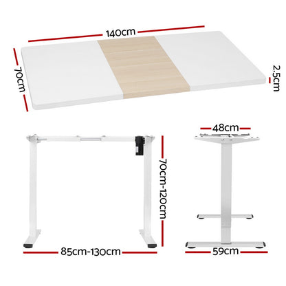 Artiss Electric Standing Desk Sit Stand Desks 140CM HASD-114G-WHDF-NWDB-140