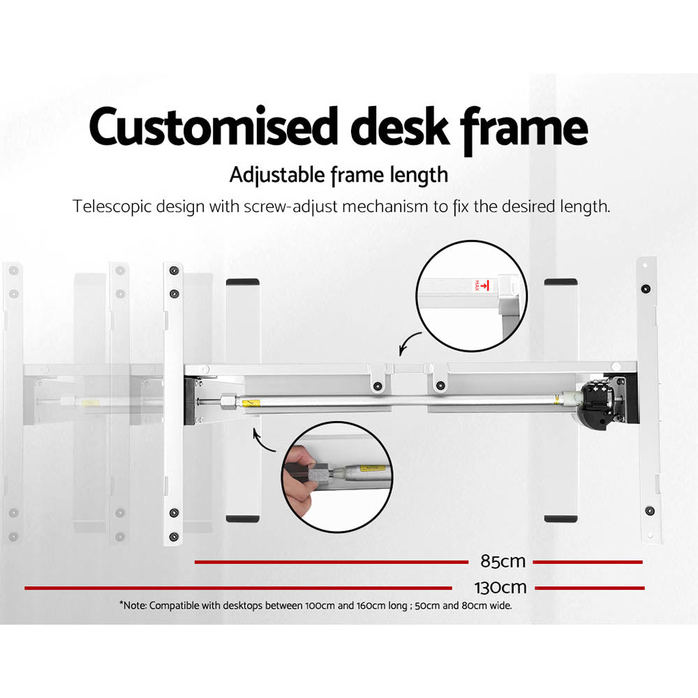 Artiss Standing Desk Motorised Sit Stand Desks Walnut 120CM HASD-114G-WHDF-WADB-120