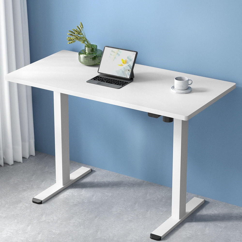 Artiss Standing Desk Motorised Sit Stand Desks White 140CM HASD-114G-WHDF-WHDB-140