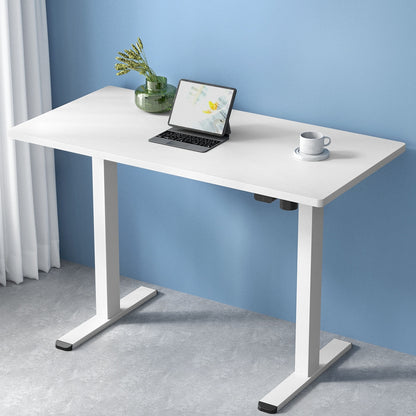 Artiss Standing Desk Motorised Sit Stand Desks White 140CM HASD-114G-WHDF-WHDB-140