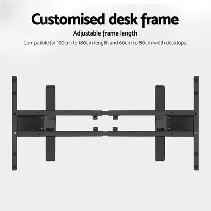 Artiss Standing Desk Frame Only Dual Motor Motorised Black HASD-268-BK