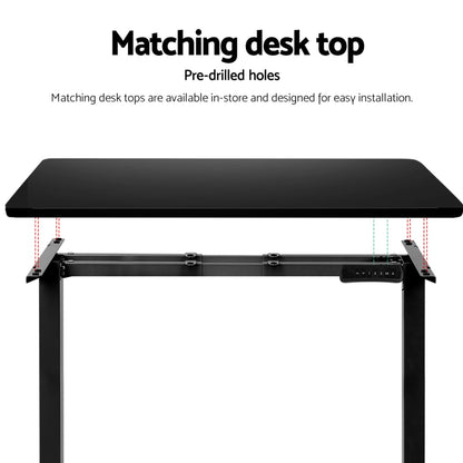 Artiss Standing Desk Frame Only Dual Motor Motorised Black HASD-268-BK