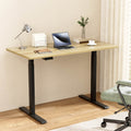 Artiss Standing Desk Motorised Dual Motor White Oak 140CM HASD-268-BKDF-NTDB-140