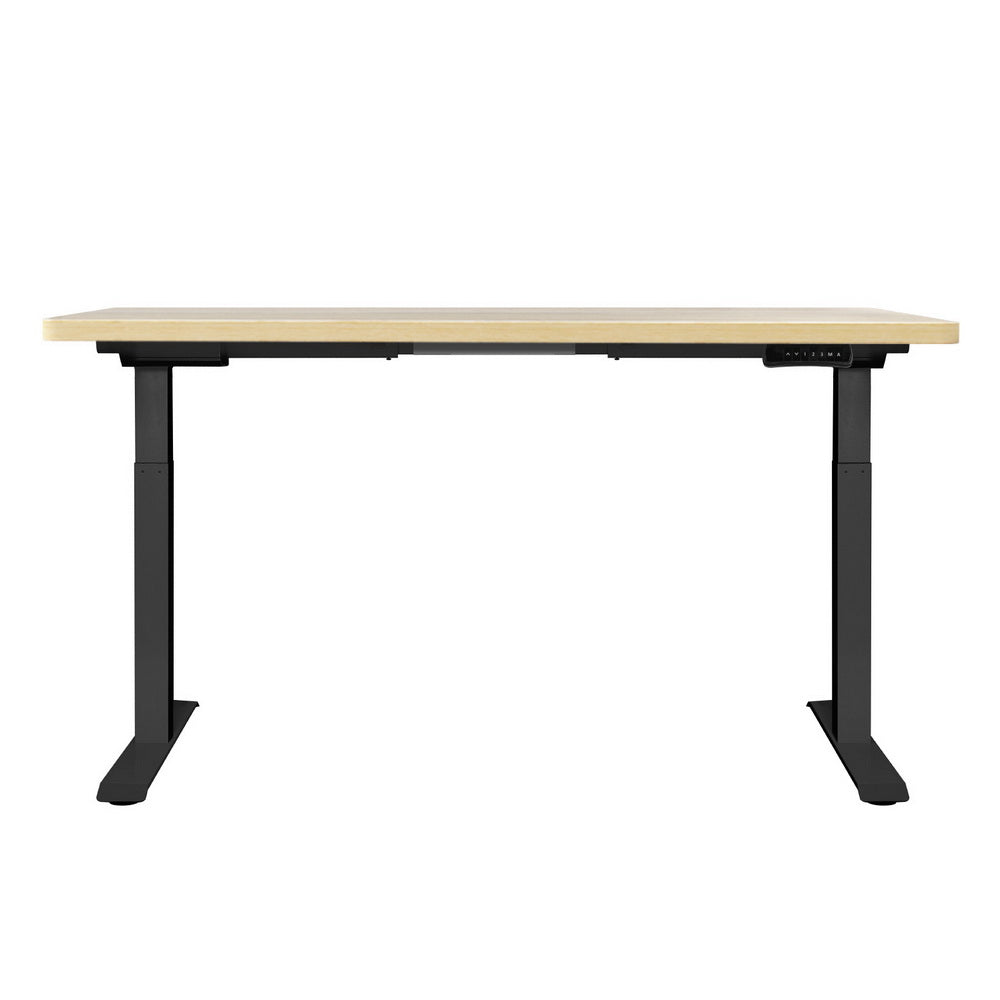 Artiss Standing Desk Motorised Dual Motor White Oak 140CM HASD-268-BKDF-NTDB-140