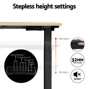 Artiss Standing Desk Motorised Dual Motor White Oak 140CM HASD-268-BKDF-NTDB-140
