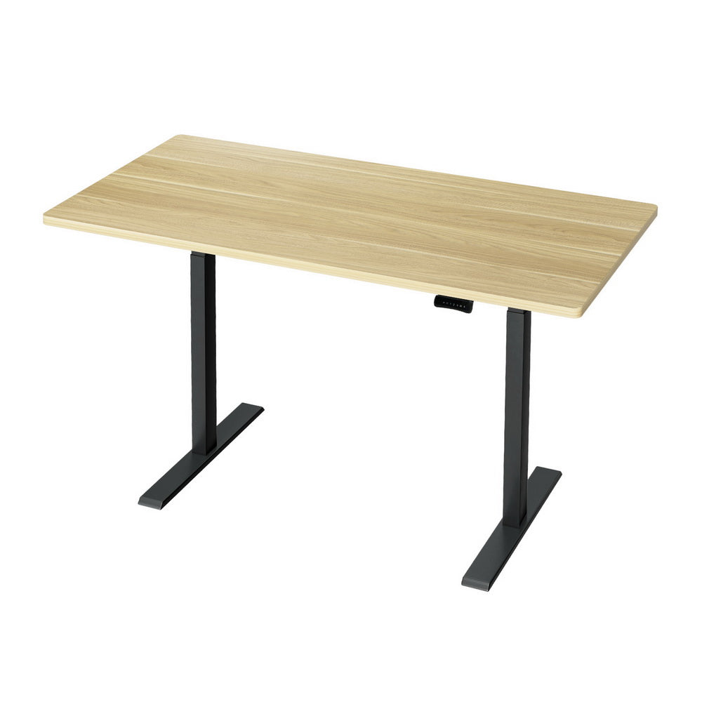 Artiss Standing Desk Motorised Dual Motor White Oak 140CM HASD-268-BKDF-NTDB-140
