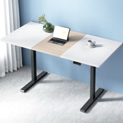 Artiss Standing Desk Motorised Electric Dual Motor 140cm HASD-268-BKDF-NWDB-140