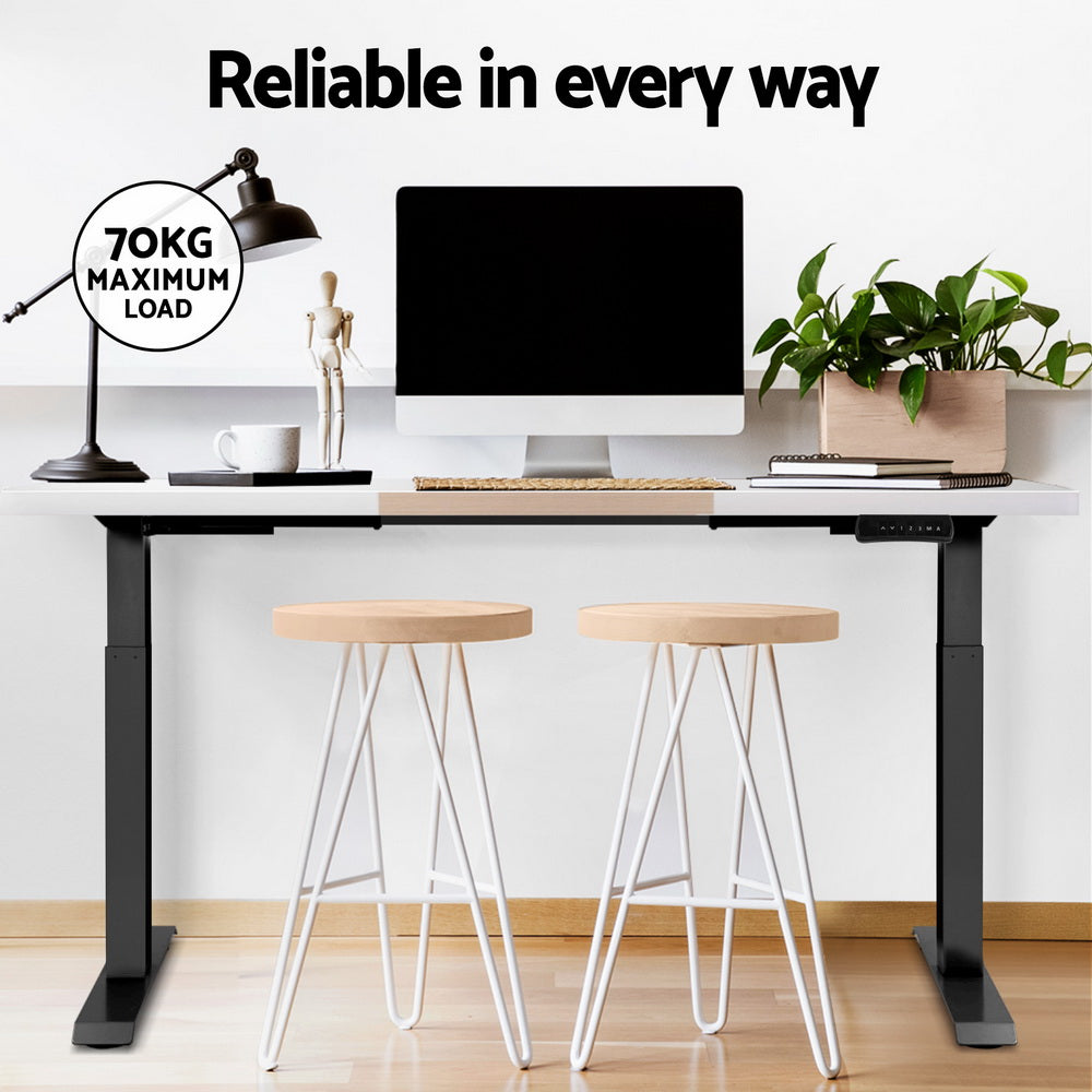 Artiss Standing Desk Motorised Electric Dual Motor 140cm HASD-268-BKDF-NWDB-140