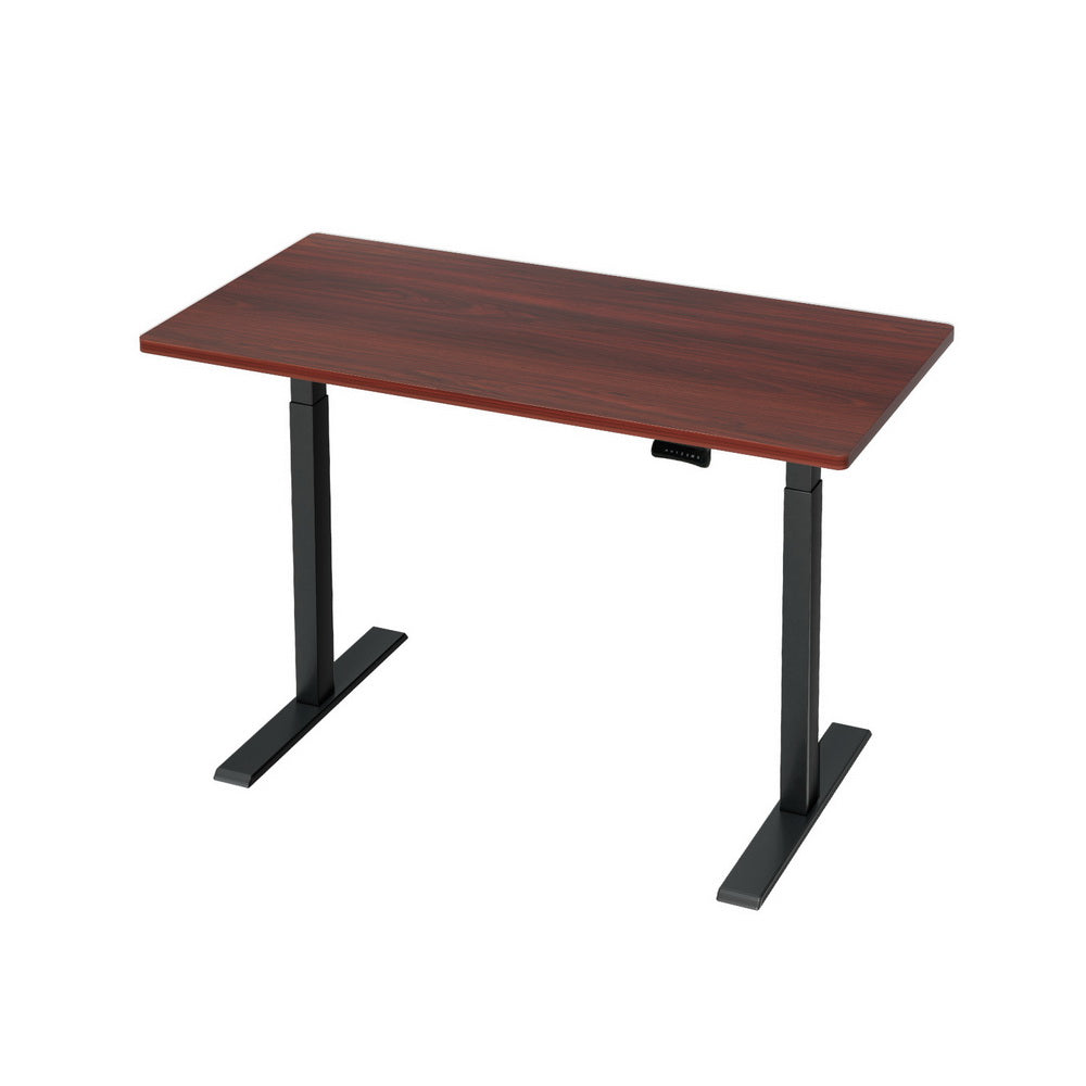 Artiss Standing Desk Motorised Dual Motor Walnut 120CM HASD-268-BKDF-WADB-120