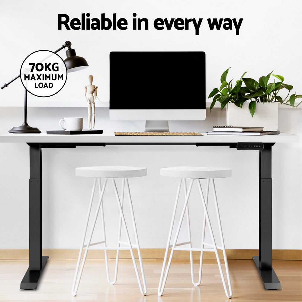 Artiss Standing Desk Motorised Dual Motor White 120CM HASD-268-BKDF-WHDB-120