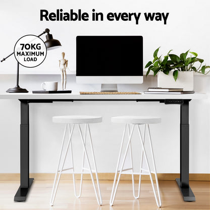 Artiss Standing Desk Motorised Dual Motor White 140CM HASD-268-BKDF-WHDB-140