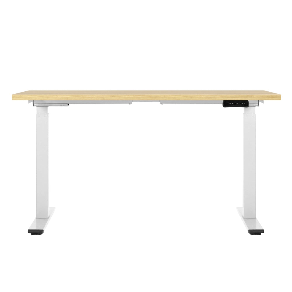 Artiss Standing Desk Motorised Dual Motor 140CM White Oak HASD-268-WHDF-NTDB-140