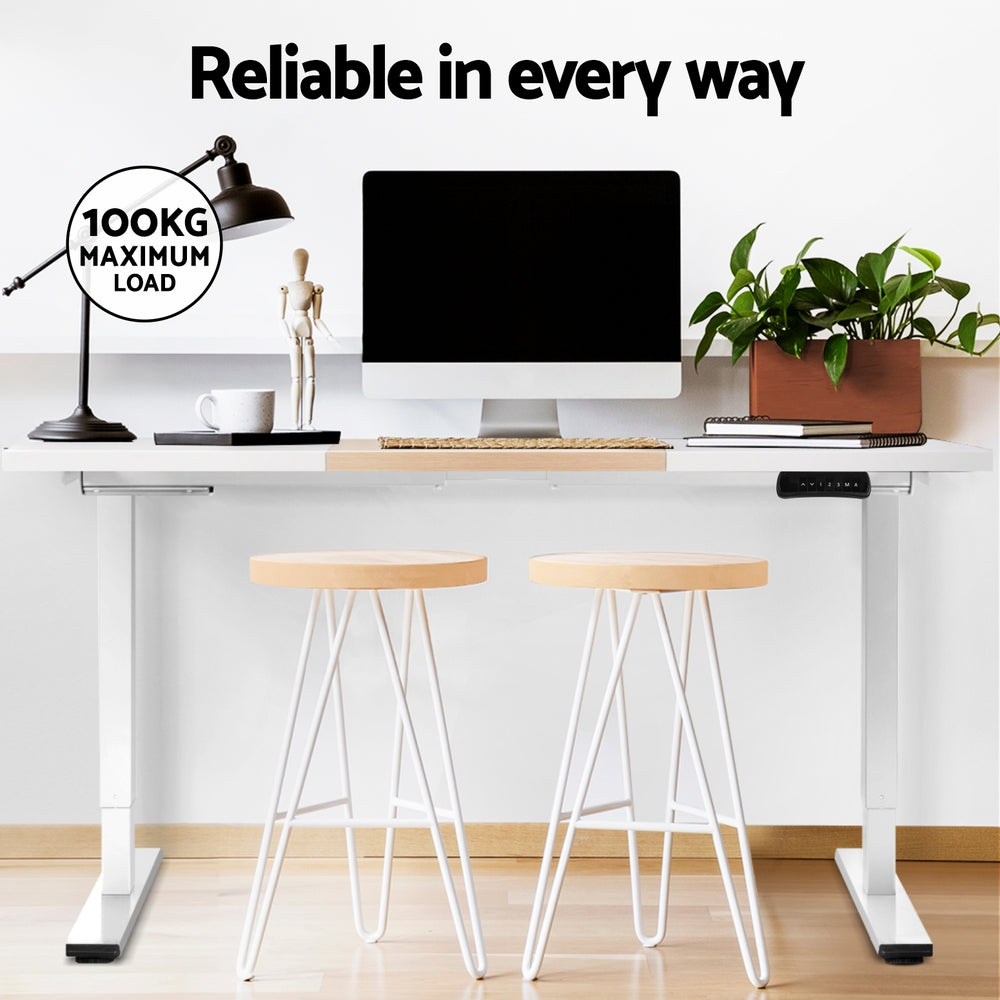 Artiss Standing Desk Motorised Dual Motor 140CM HASD-268-WHDF-NWDB-140