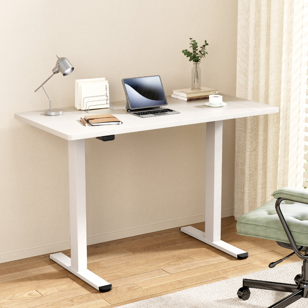 Artiss Standing Desk Motorised Dual Motor 140CM White HASD-268-WHDF-WHDB-140