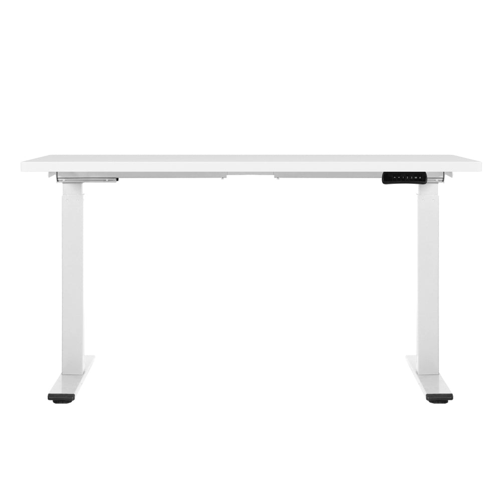Artiss Standing Desk Motorised Dual Motor 140CM White HASD-268-WHDF-WHDB-140