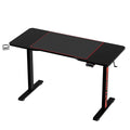 Artiss Electric Gaming Desk RGB Sit Stand Height Adjustable Table Black HASD-B-GMD06-BK