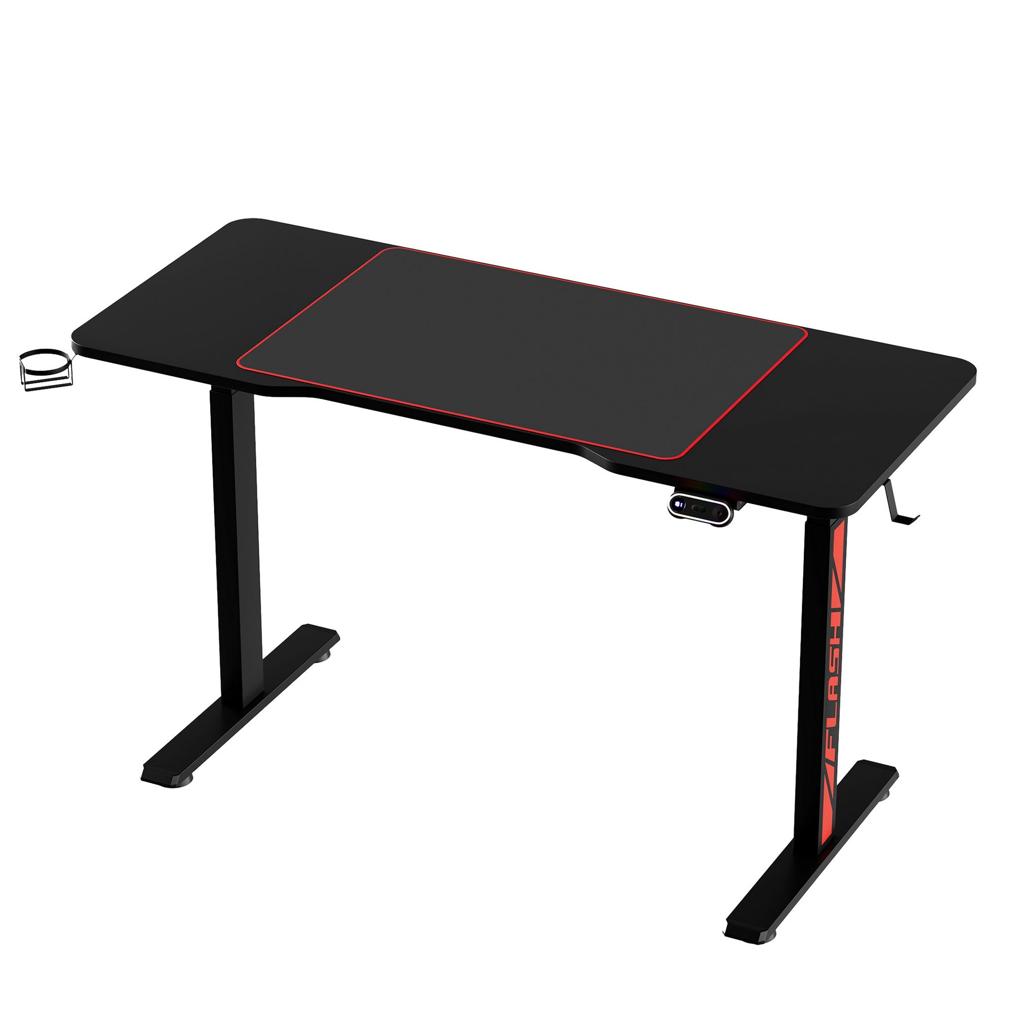 Artiss Electric Gaming Desk RGB Sit Stand Height Adjustable Table Black HASD-B-GMD06-BK
