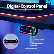 Artiss Electric Gaming Desk RGB Sit Stand Height Adjustable Table Black HASD-B-GMD06-BK