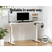 Artiss Standing Desk Motorised Gaming Desks White 140CM HASD-B-GMD06-WH