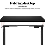 Artiss Standing Desk Frame Only L-shape Motorised HASD-B-M07-BK
