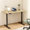 Artiss Standing Desk Motorised Electric Dual Motor White Oak 140CM HASD-B-M10-BKDF-NTDB-140