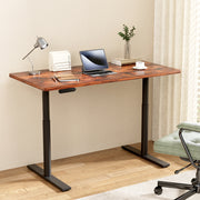 Artiss Standing Desk Motorised Electric Dual Motor Rustic Brown 140CM HASD-B-M10-BKDF-RBDB-140
