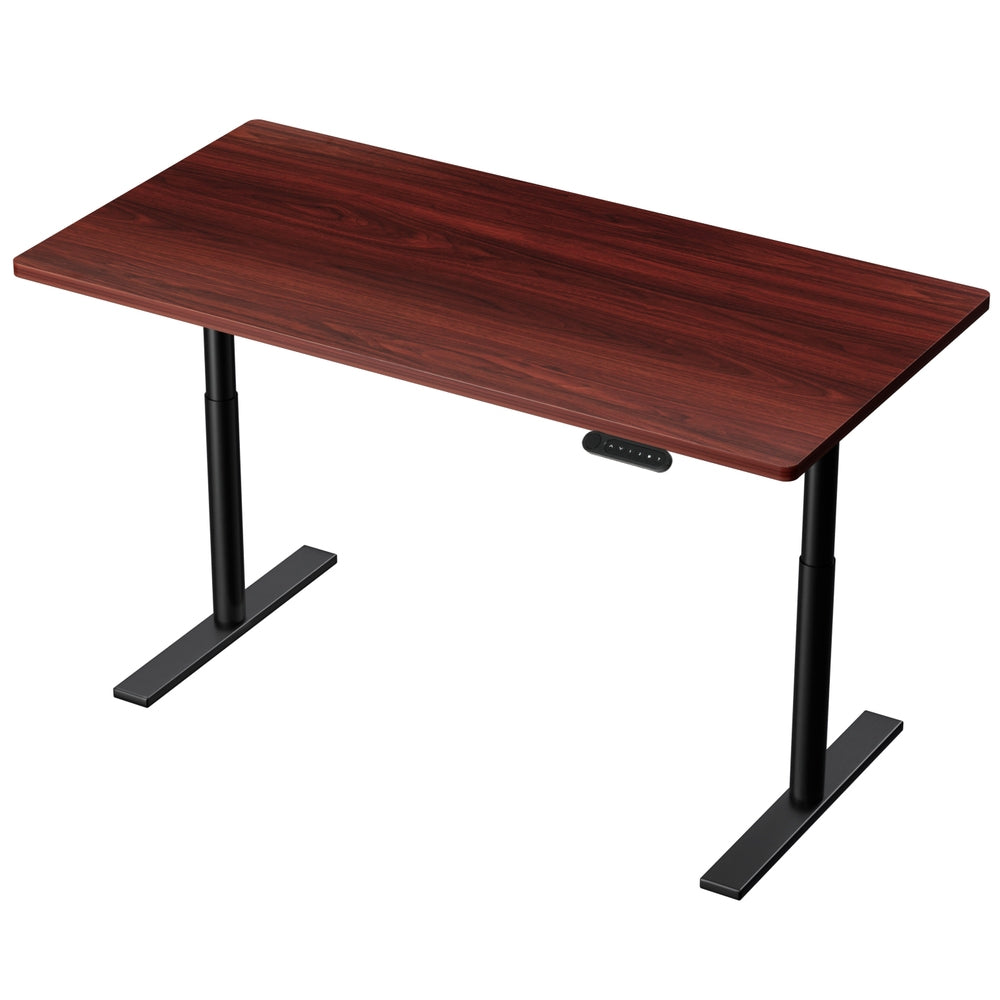 Artiss Standing Desk Motorised Electric Dual Motor Walnut 140CM HASD-B-M10-BKDF-WADB-140