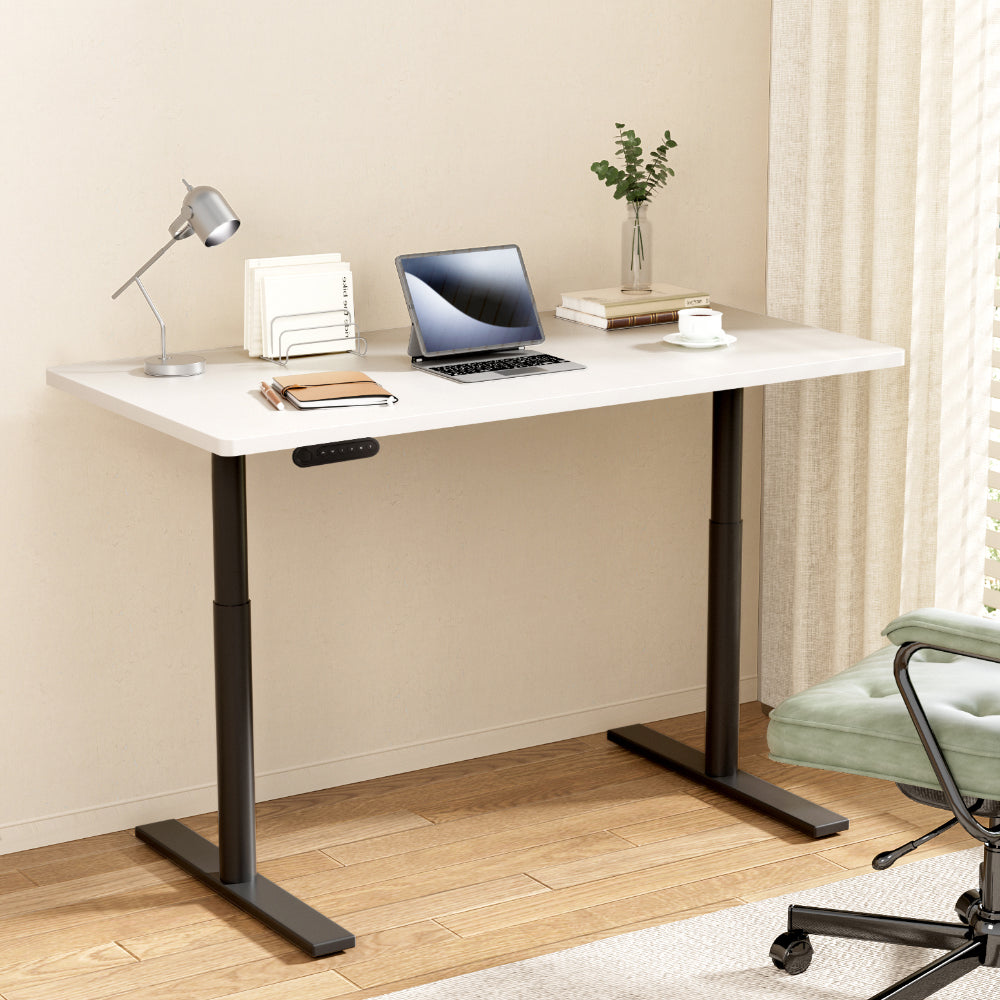 Artiss Standing Desk Motorised Electric Dual Motor White 120CM HASD-B-M10-BKDF-WHDB-120