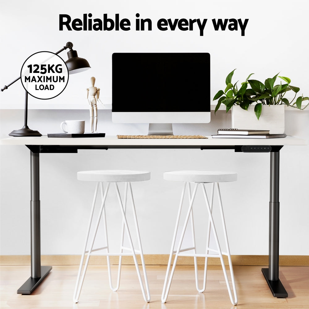 Artiss Standing Desk Motorised Electric Dual Motor White 120CM HASD-B-M10-BKDF-WHDB-120