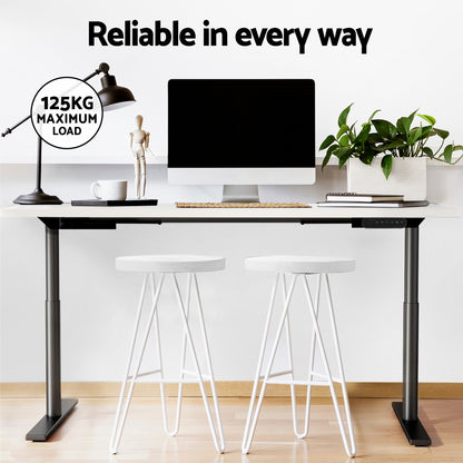 Artiss Standing Desk Motorised Electric Dual Motor White 120CM HASD-B-M10-BKDF-WHDB-120