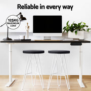 Artiss Standing Desk Motorised Electric Dual Motor 140CM Black HASD-B-M10-WHDF-BKDB-140
