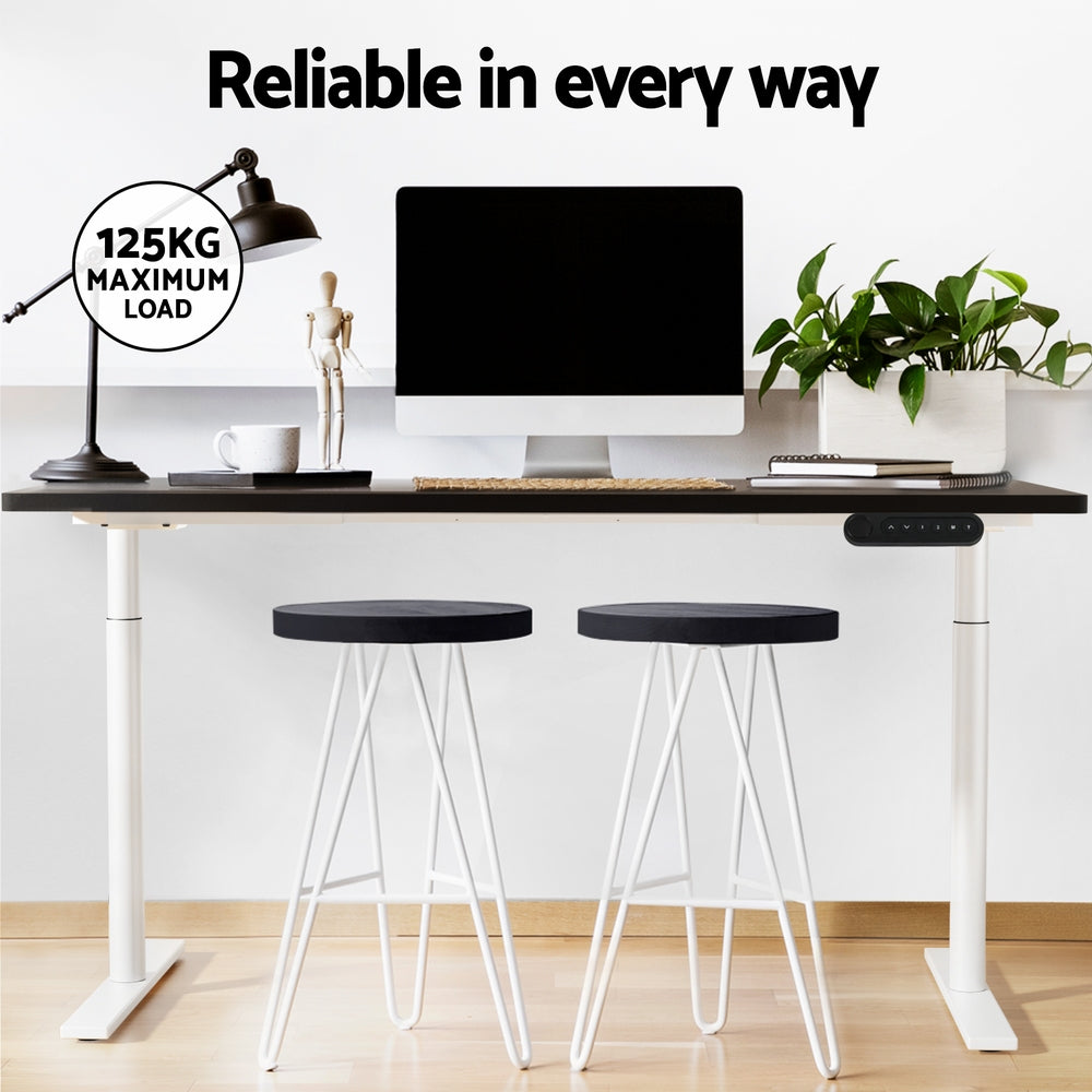 Artiss Standing Desk Motorised Electric Dual Motor 140CM Black HASD-B-M10-WHDF-BKDB-140