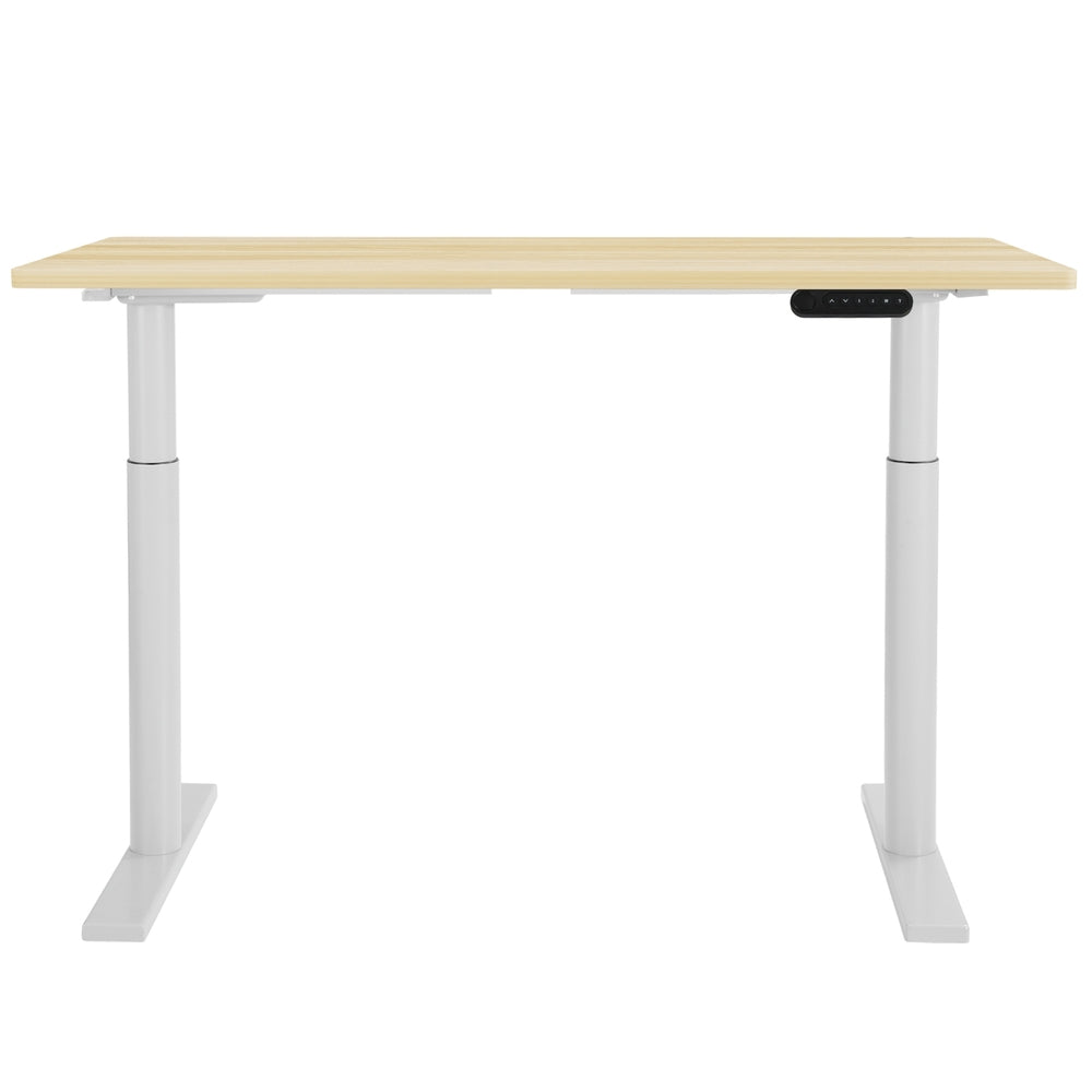 Artiss Standing Desk Motorised Electric Dual Motor 140CM White Oak HASD-B-M10-WHDF-NTDB-140