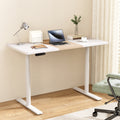 Artiss Standing Desk Motorised Electric Dual Motor Splice White Pine 120CM HASD-B-M10-WHDF-NWDB-120
