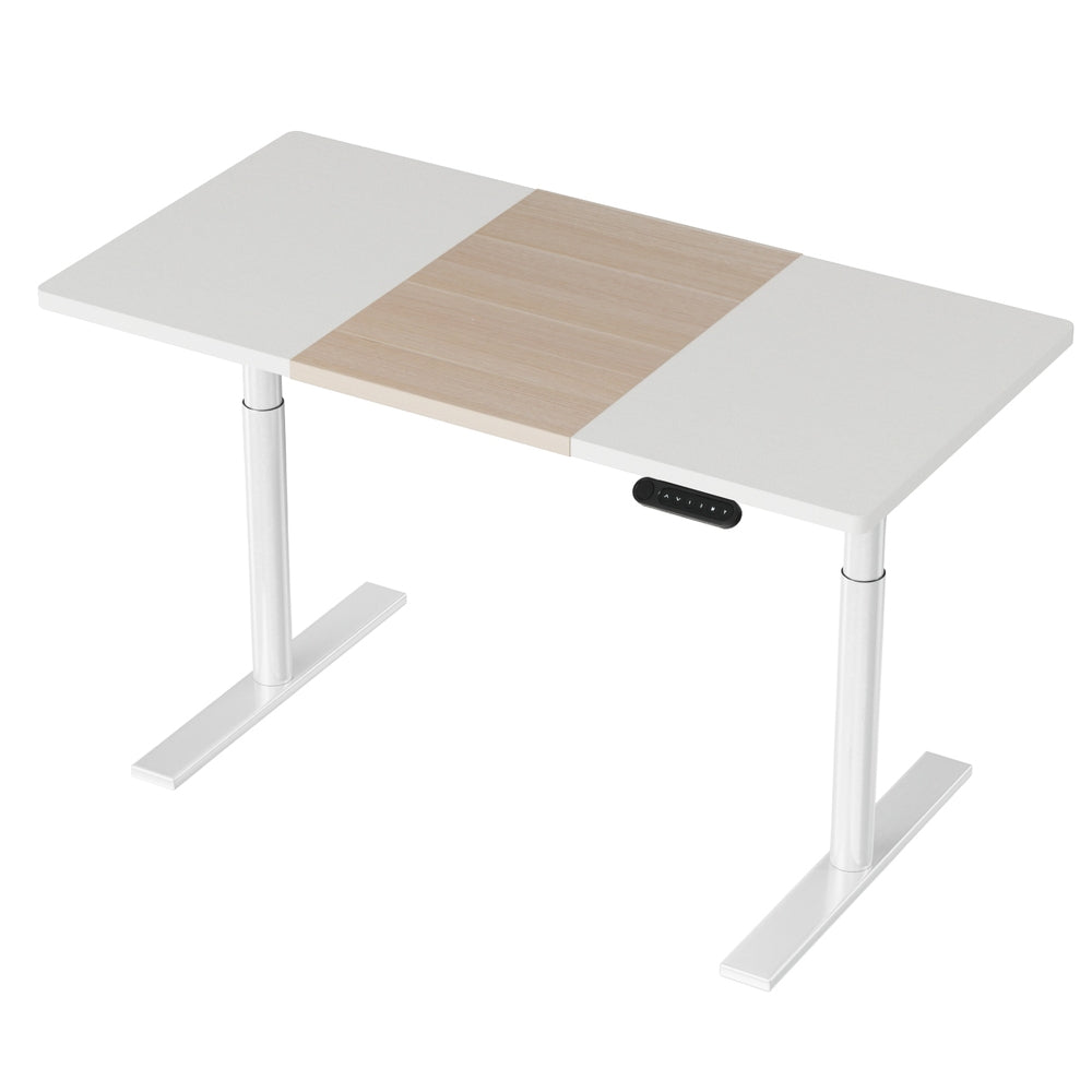 Artiss Standing Desk Motorised Electric Dual Motor Splice White Pine 120CM HASD-B-M10-WHDF-NWDB-120