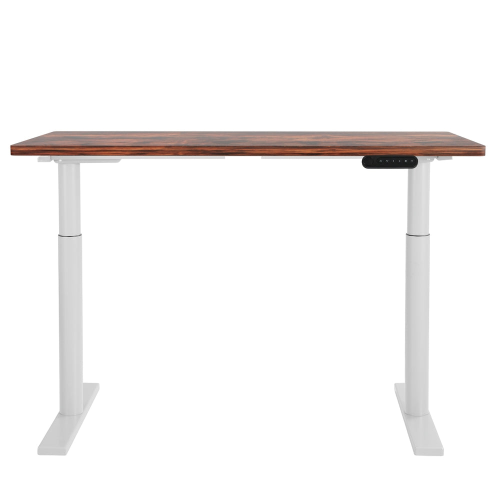 Artiss Standing Desk Motorised Electric Dual Motor 120CM Rustic Brown HASD-B-M10-WHDF-RBDB-120