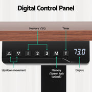 Artiss Standing Desk Motorised Dual Motor Electric Walnut 140CM HASD-B-M14-WA-AB