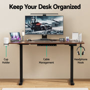Artiss Standing Desk Motorised Dual Motor Electric Walnut 140CM HASD-B-M14-WA-AB