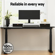Artiss Standing Desks L-shape Motorised 160CM Black HASD-B-M70-BK-160