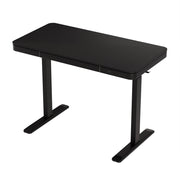 Artiss Standing Desk Motorised Electric Motor Drawer 120CM Black HASD-B-S08-BK