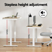 Artiss Standing Desk Motorised Electric Dual Motor Draw 120CM Oak HASD-B-S08-NW