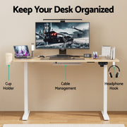 Artiss Standing Desk Sit Stand Touch Control Electric Oak 140CM HASD-B-S08-TOUCH-NW-AB