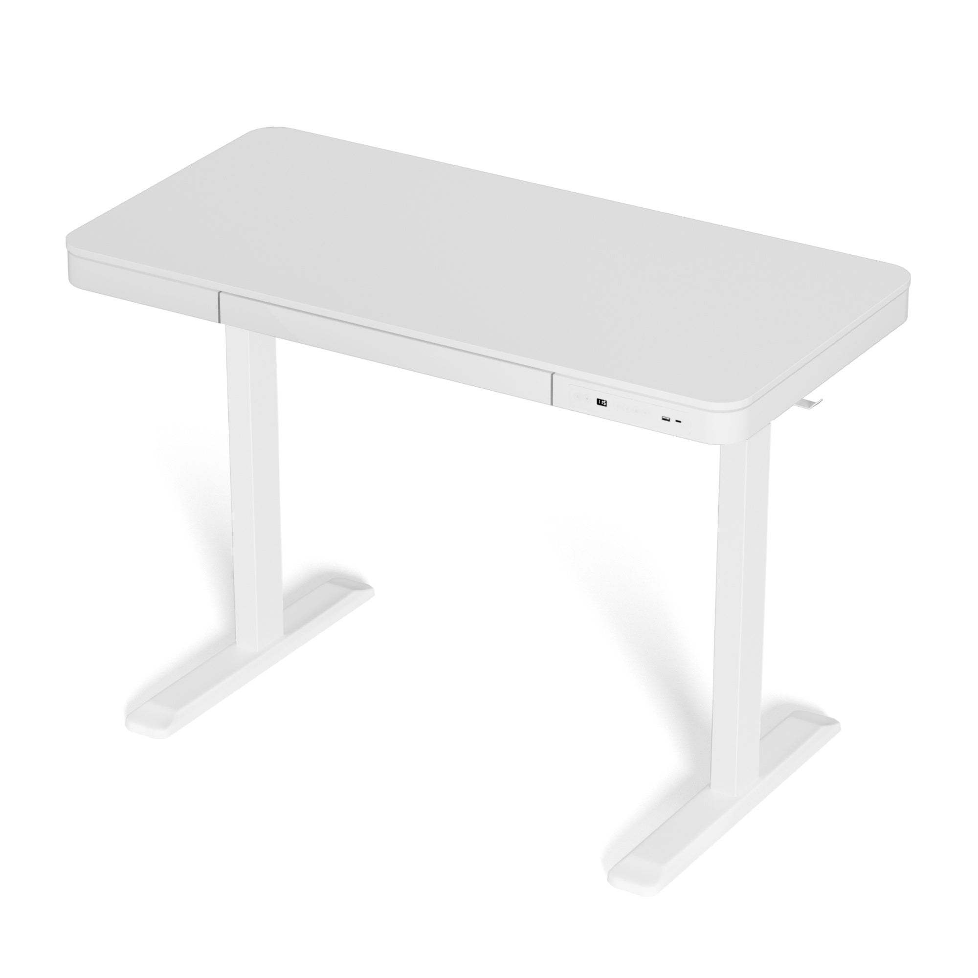 Artiss Standing Desk Motorised Electric Desks Drawer 120CM White HASD-B-S08-WH