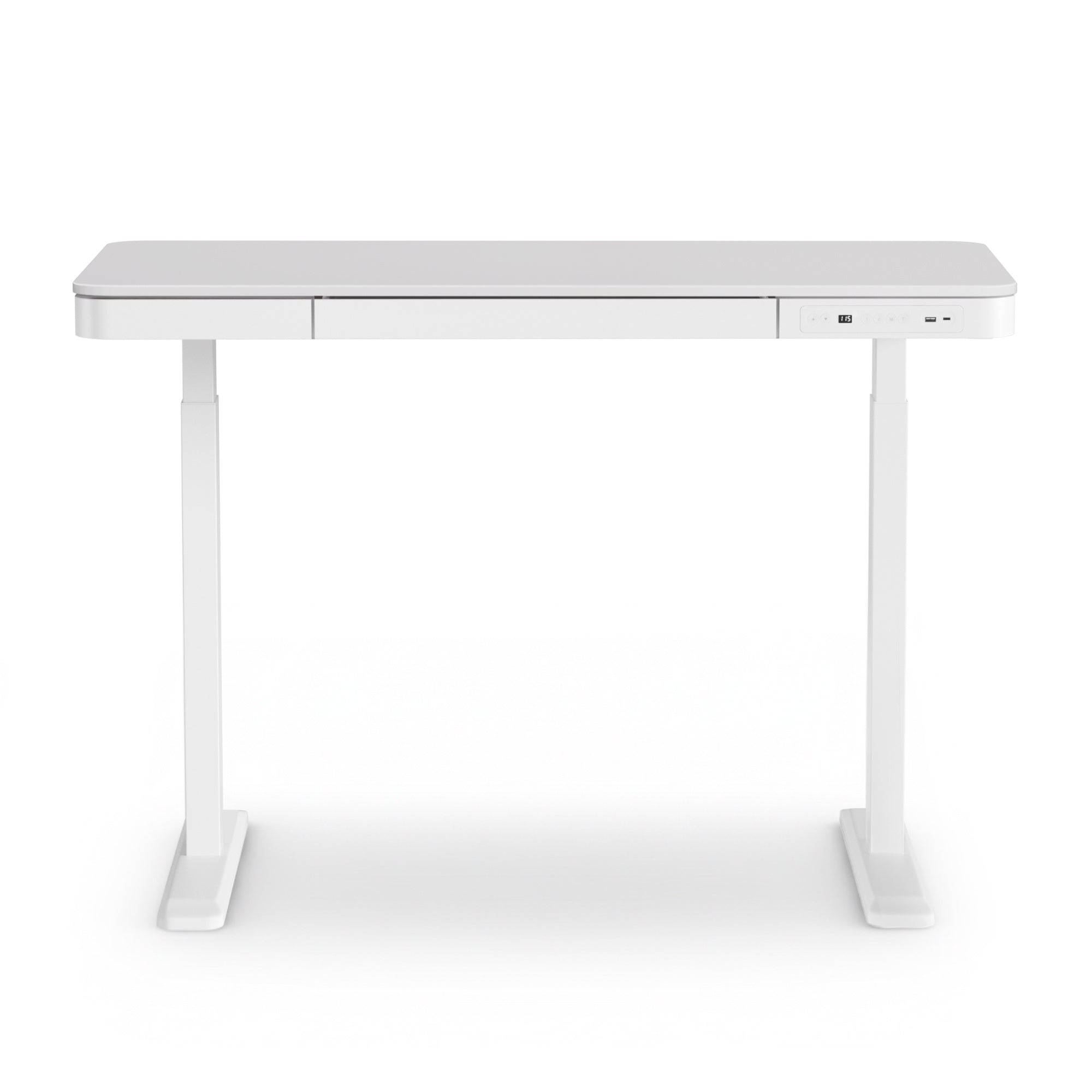 Artiss Standing Desk Motorised Electric Desks Drawer 120CM White HASD-B-S08-WH