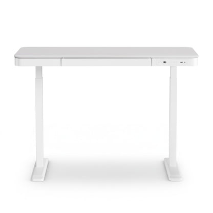 Artiss Standing Desk Motorised Electric Desks Drawer 120CM White HASD-B-S08-WH