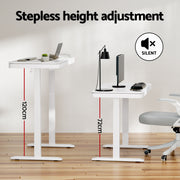 Artiss Standing Desk Motorised Electric Desks Drawer 120CM White HASD-B-S08-WH