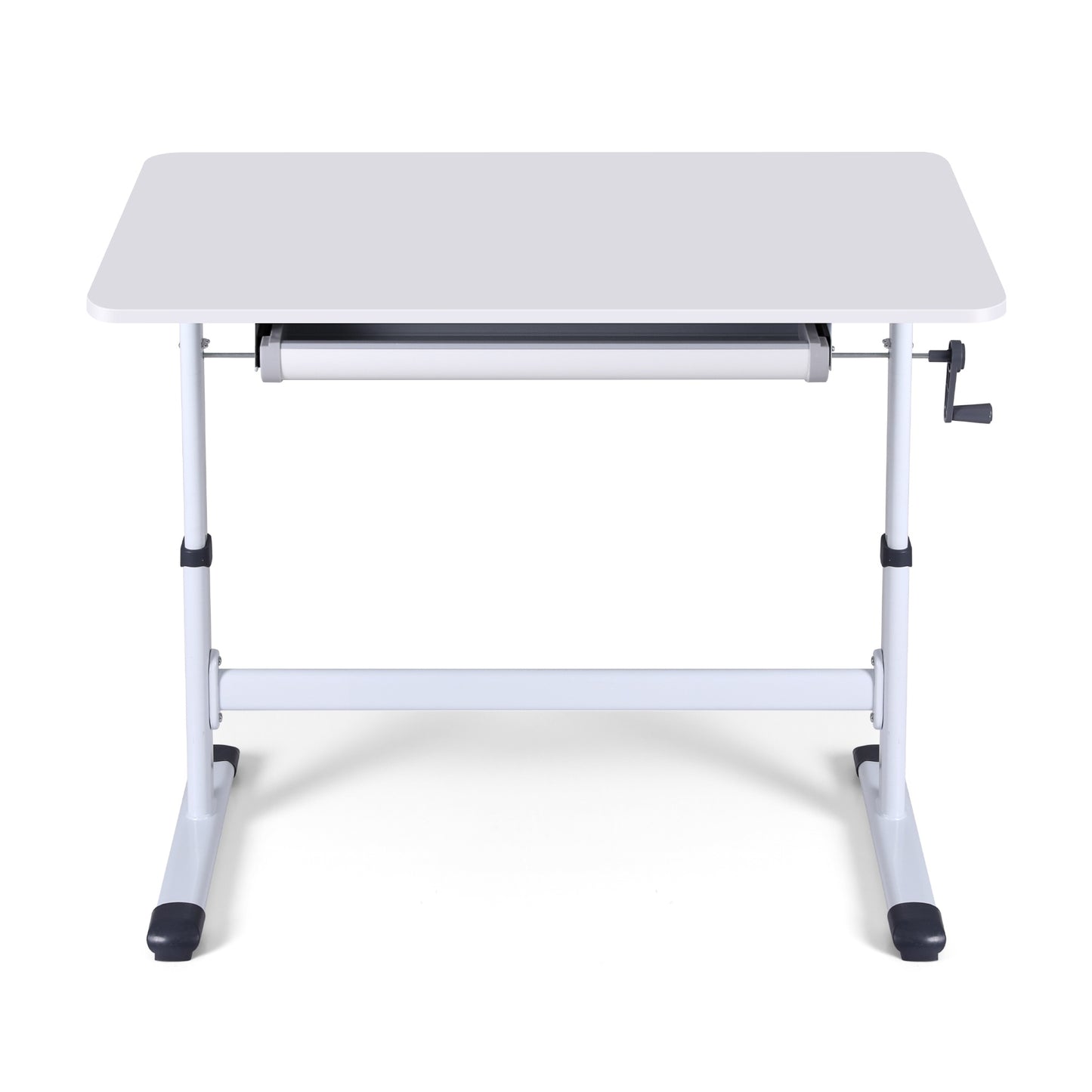 Artiss Standing Desk Height Adjustable Workstation Computer Desks Study 100CM White HASD-C-MANUAL-100-WH